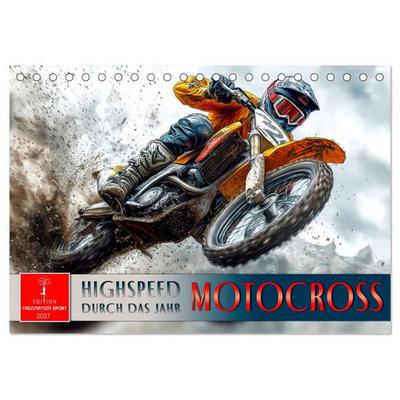 Motocross - Highspeed durch das Jahr (Tischkalender 2027 DIN A5 quer), CALVENDO Monatskalender