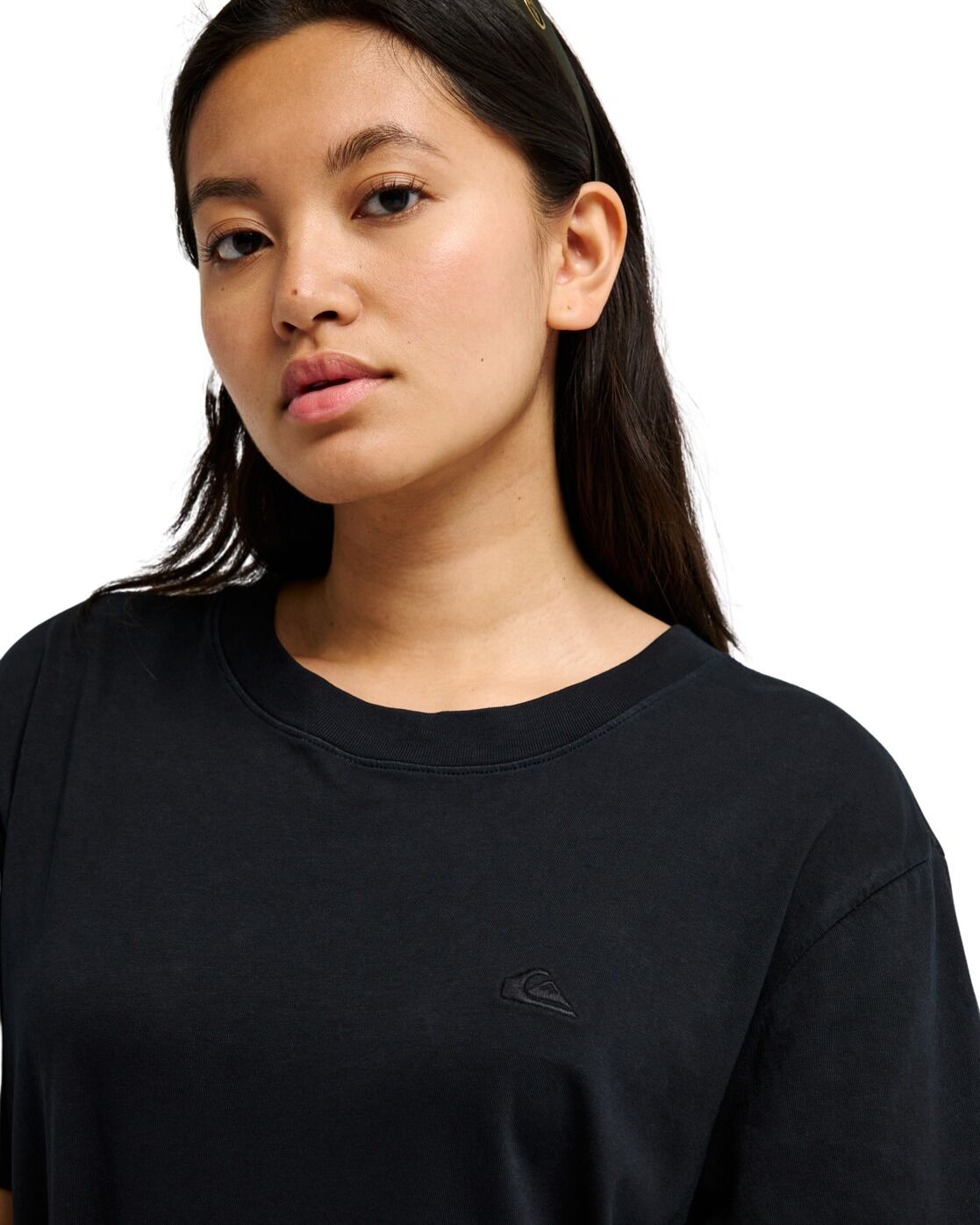 T-Shirt QUIKSILVER "Essential", Damen, Gr. S, schwarz, Obermaterial: 100% Baumwolle., Shirts T-Shirt schwarz S