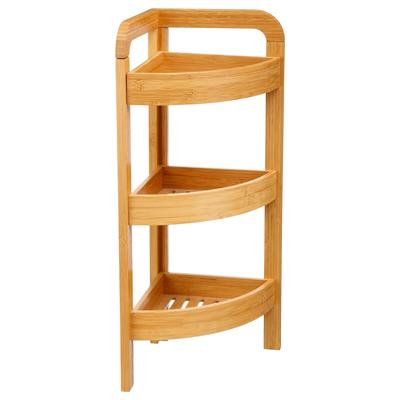 WellHome Exclusive S Bambus-Eckregal 3 Ebenen 23x23x61 cm