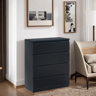 ZWYO HOSIMU "38.1"" High 4-Drawer Chest with Handle-Free Design and Independent Storage Drawers"