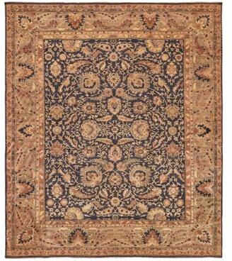 "EXQUISITE RUGS ONE-OF-A-KIND Rare and Unusual Agra Hand Knotted Brown Rug - 12'6""x15'"
