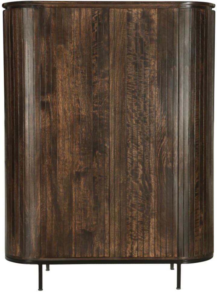 Moloo Aparador alto de 115 cm en madera maciza marrón