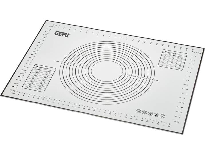 Backmatte GEFU PAD 1 Stück , weiss (weiß), B:50cm L:70cm, Silikon, Backunterlagen, Backmatte