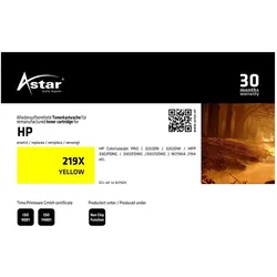 Astar, Toner, AS20511 HP 219X CLJ Cartridge (Y)