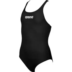 ARENA Mädchen Sport Badeanzug Solid Swim Pro, Größe 128 in Schwarz Schwarz