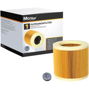 McFilter Staubsauger-Filter Patronenfilter XF1646, Nass-Trockensauger Kärcher WD2, WD3, SE4001, SE4002,NT20, NT27