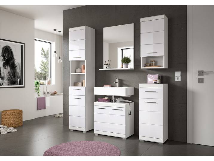 home24 Spiegel Scout 60 x 79 x 18cm wit/wit gecoate spaanplaat 60 x 79 x 18cm