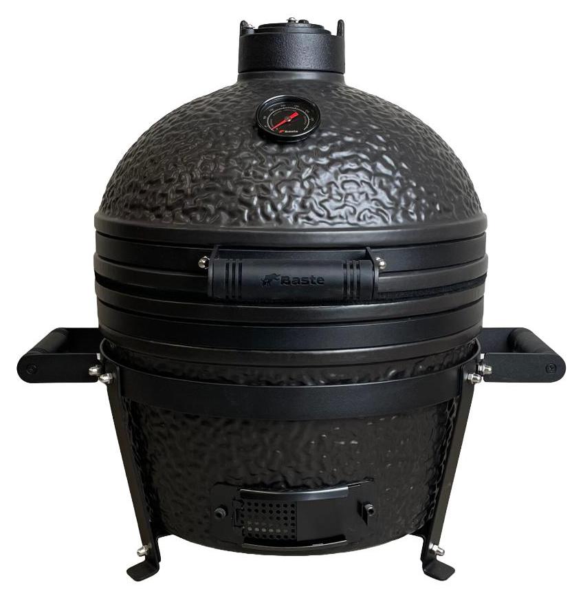 Baste Kamado Keramikgrill Small 16 Zoll Schwarz Tischgrill