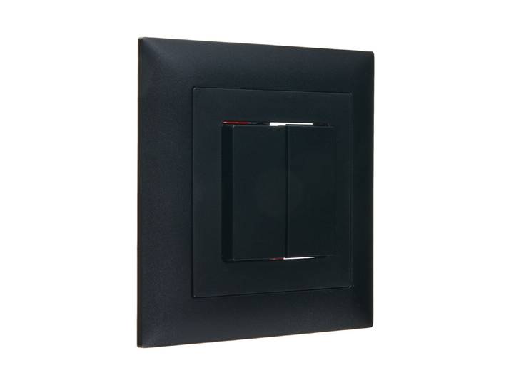 Feller Unterputz-Druckschalter S1 Schwarz