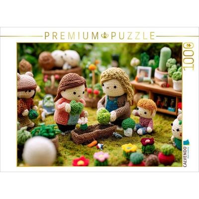 CALVENDO Puzzle Gartenglück mit kleinen Helfern | 1000 Teile Lege-Größe 64x48cm Foto-Puzzle für glückliche Stunden