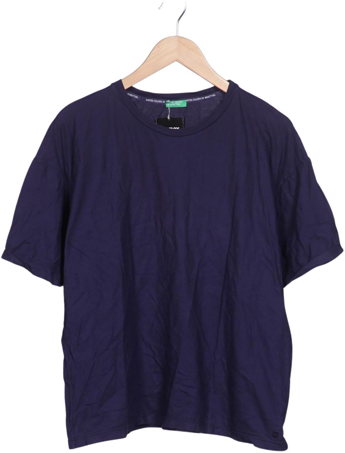 United Colors OF Benetton Herren T-Shirt, Marineblau, Gr. M, Baumwolle - Second Hand