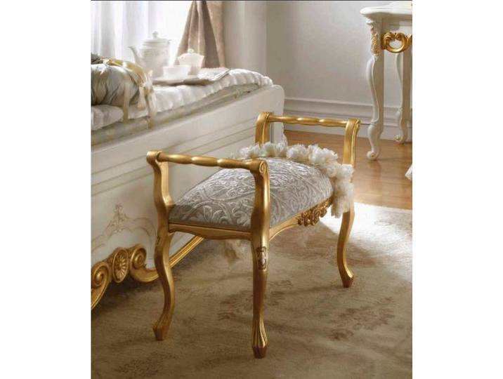 Xlmoebel Hocker Klassischer Fuß Beistell Ottomane Chaiselounge Sitzbank (Sitzbank, 1 St., Sitzbank), Made in Europa
