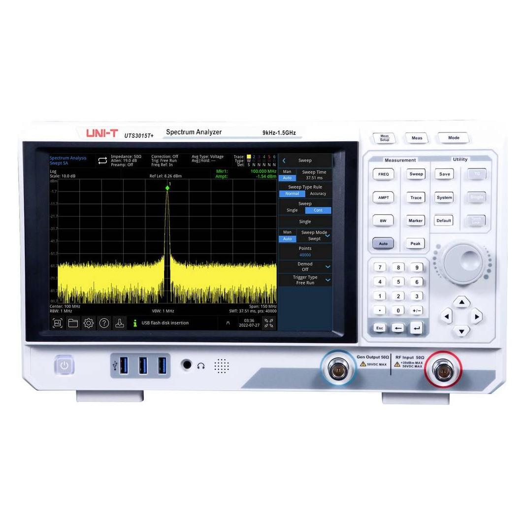 Uni-T UTS3015T+ Spektrum-Analysator 1.5 GHz Tracking Generator (181200100035X)