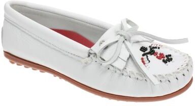 Minnetonka Thunderbird Animikii - Womens 9 White Slip On Medium
