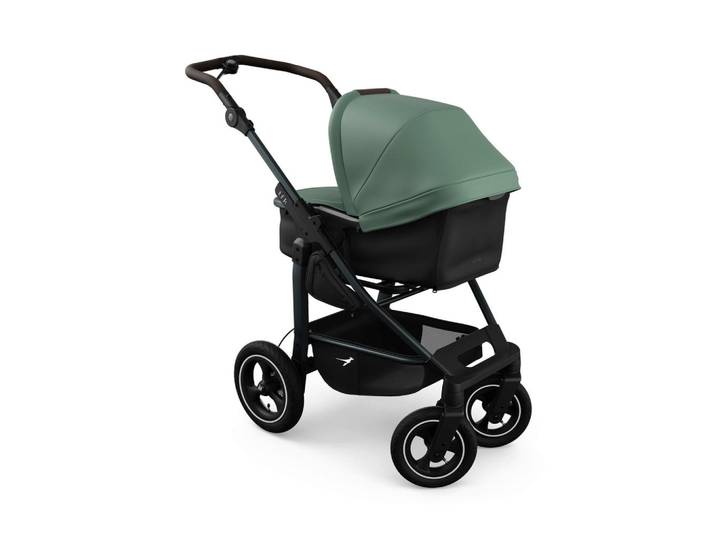 TFK Kombikinderwagen mono4 2-in-1 Kombikinderwagen, Olivgrün, 3-teilig, 57x111x108 cm, Feststellbremse, Fußstütze abklappbar, Federung, kugelgelagerte Räder, 5-Punkte-Gurt, Doppelbremse, Handbremse, für Babyschale geeignet, Griff in Lederoptik, Transportsicherung, mit Tragegriff, Sitz umsetzbar, erweiterbar Geschwister, Reflektorstreifen, abnehmbarer Schutzbügel, Wanne umbaubar zu Sportsitz,5-Punkt-Gurt, Gurtschoner, Schutzbügel abnehmbar, umsetzbar,Matratze, Babywannendecke Magnetknöpfen, Baby on Tour, Kinderwagen, Kombikinderwagen