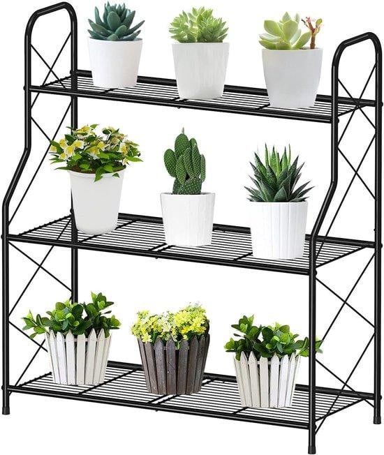 Unyqoos Plantenrek met 3 niveaus, metaal, brons