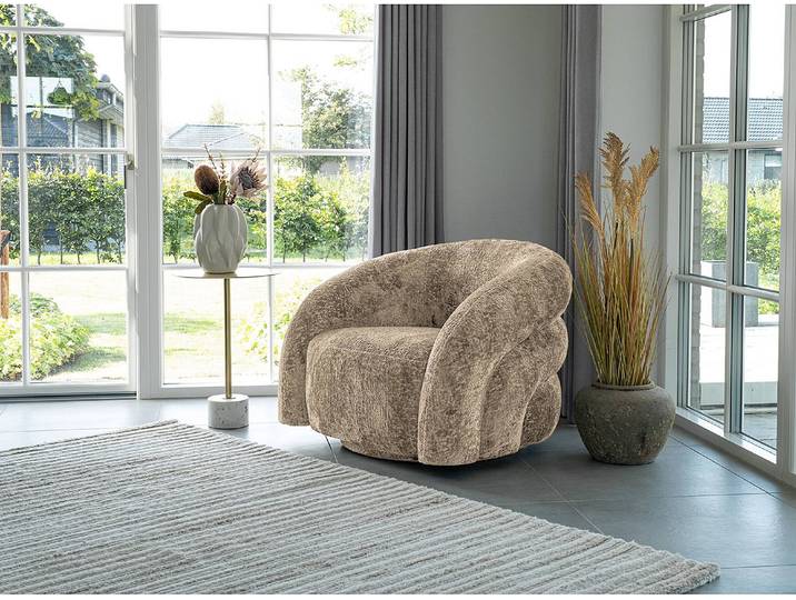 Fauteuil lounge Marron Gamme chenille 83 x 70 x 93cm
