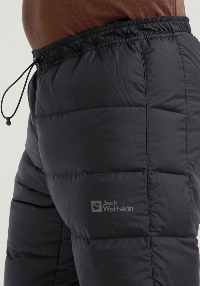 Outdoorhose JACK WOLFSKIN "ATMOSPHERE PANTS M RDS", Herren, Gr. XXXL (60), Normalgrössen, schwarz, Obermaterial: 100% Polyester. Füllung: 90% Entendaune, 10% sonstige Fasern, Hosen Outdoorhose schwarz XXXL (60), Normalgrössen