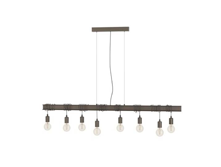 Eglo Suspension luminaire Townshend 4\, lustre chambre vintage et industriel à 8 flammes\, plafonnier salon ou salle à manger en métal marron antique\, douille E27