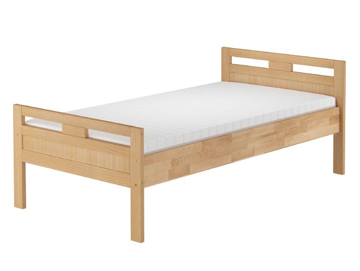 Überlanges Hohes Bett Einzelbett Holzbett 90 x 220 cm Buche Massiv