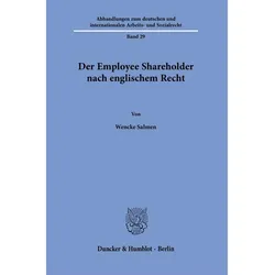 Salmen:Der Employee Shareholder nach en, Fachbücher von Wencke Salmen