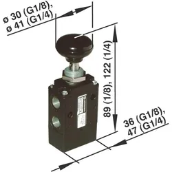 Norgren, Zubehör Druckluftwerkzeug, Super X - manuell- und mechanischbetätigtes Ventil
