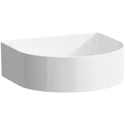 LAUFEN Sonar Waschtisch-Schale, ohne Hahnloch, ohne Überlauf, 410x365mm, inklusive Keramikabdeckung für Ablaufventil, weiß, H8123420001121, Farbe: Weiß