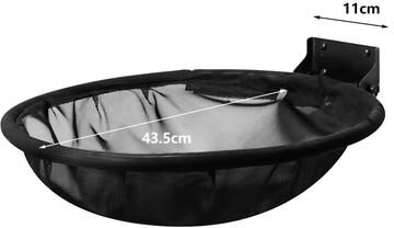 Uplift Essentials Professional Wall Mounted Foldable Cat Hammock black