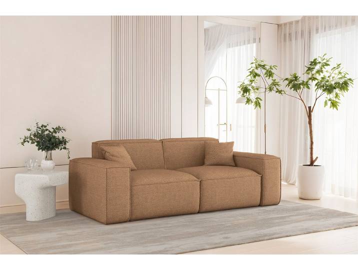 Fun Möbel 2-Sitzer Sofa Designersofa FUN PEREZ PREMIUM in Stoff Artico, PEREZ PREMIUM, inkl. 2 Zierkissen