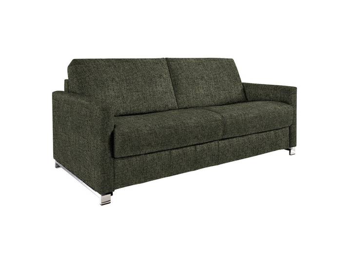 Bali Schlafsofa, Olivgrün, Metall, 185x84x100 cm, Textiles Vertrauen - Oeko-Tex®, Typenauswahl, Fussart wählbar, Lederauswahl, Stoffauswahl, Armteilvarianten, Sitzqualitäten, Hocker erhältlich, Wohnzimmer, Sofas & Couches, Schlafsofas