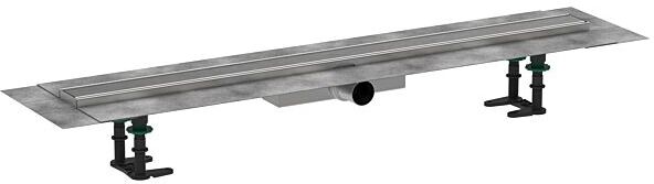 Hansgrohe RainDrain Compact Komplettset Duschrinne 56168800 für flache Installation, 900 mm, Edelstahl gebürstet