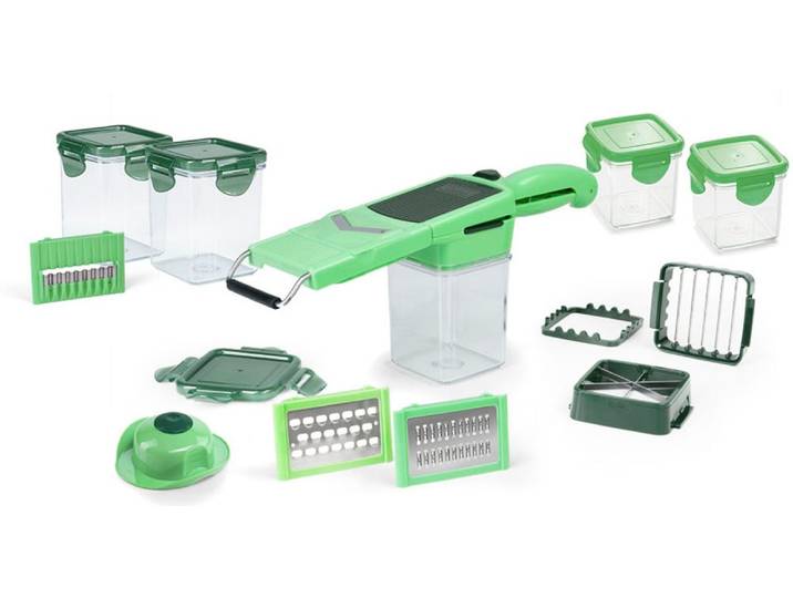 Zerkleinerer GENIUS Nicer Dicer Quick Professional , grün, Zerkleinerer, Zerkleinerer, 21-teilig