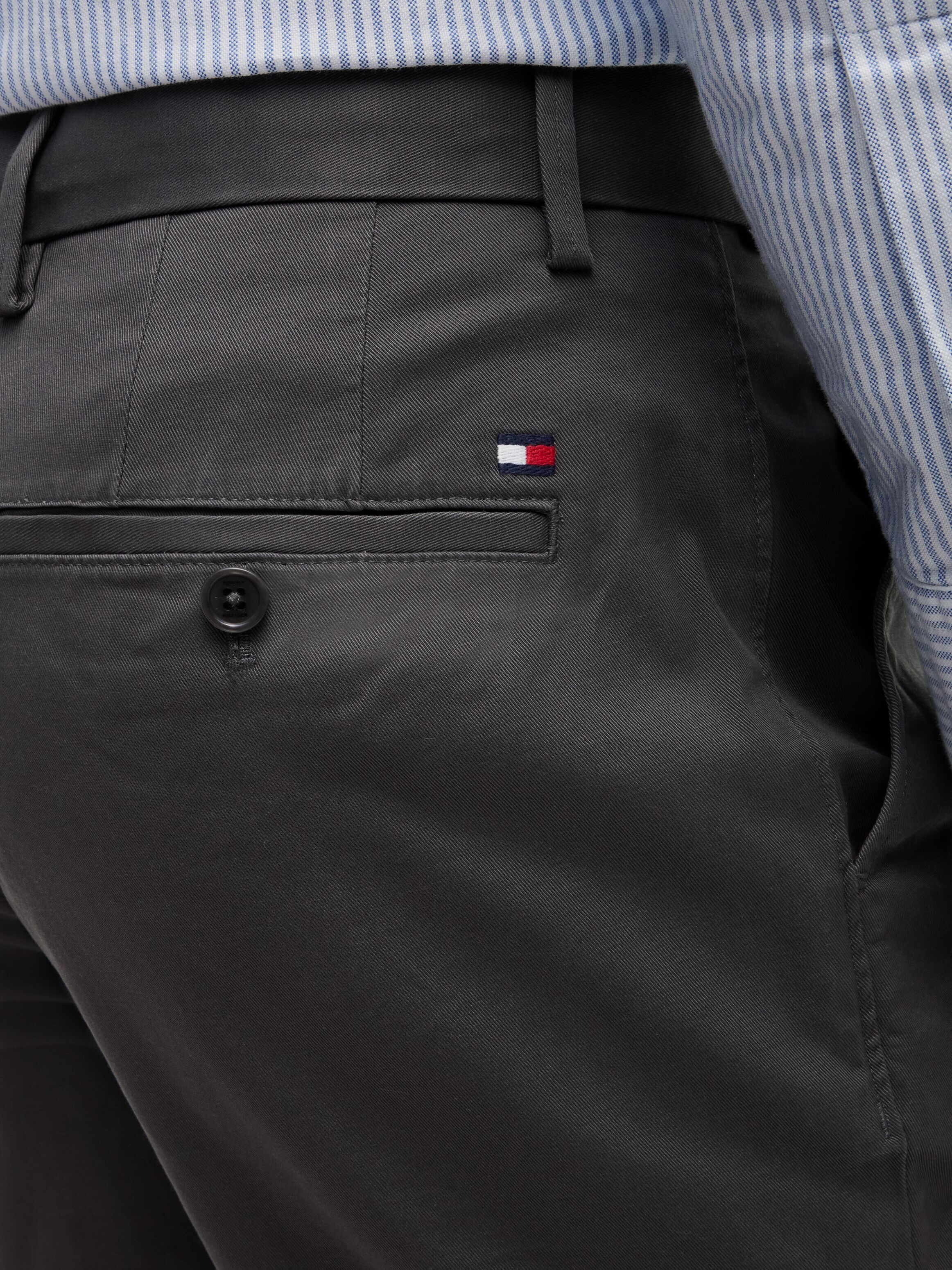 Tommy Hilfiger "Chino Denton 1985 PIMA CO" Straight Fit schwarzgrau 36, Länge 32