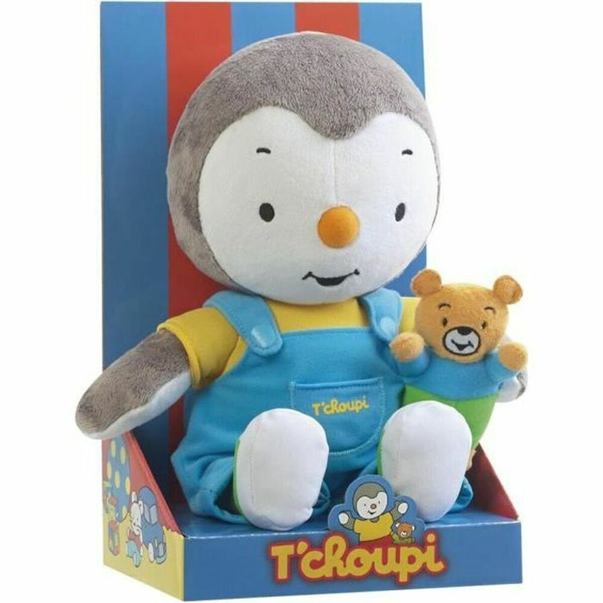 Jemini T'choupi knuffel met teddybeer, 30 cm