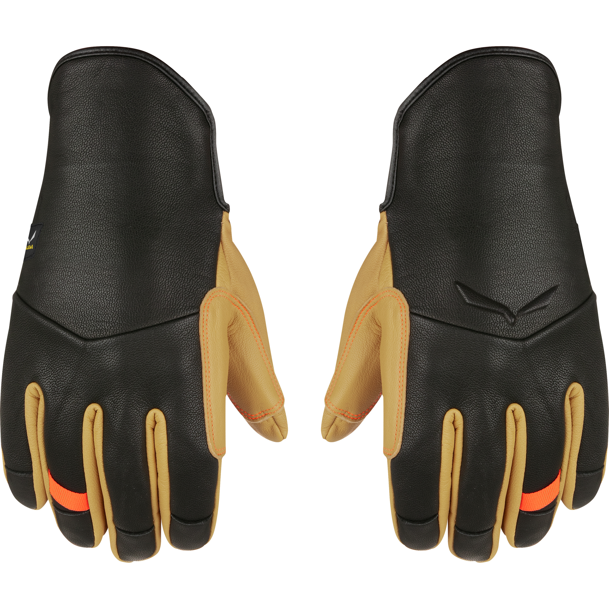 Salewa Ortles Am Leather Herren Fingerhandschuhe schwarz Größe S Bergsteigen | Eisklettern | Hochtour Hautfreundlich Merinowolle
