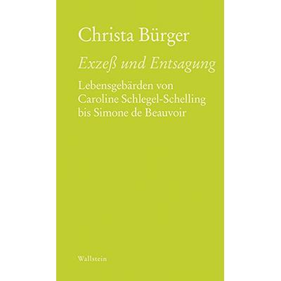 Exzeß und Entsagung, Gebundene Ausgabe von Christa Bürger, Wallstein Verlag, 978-3-8353-1945-5