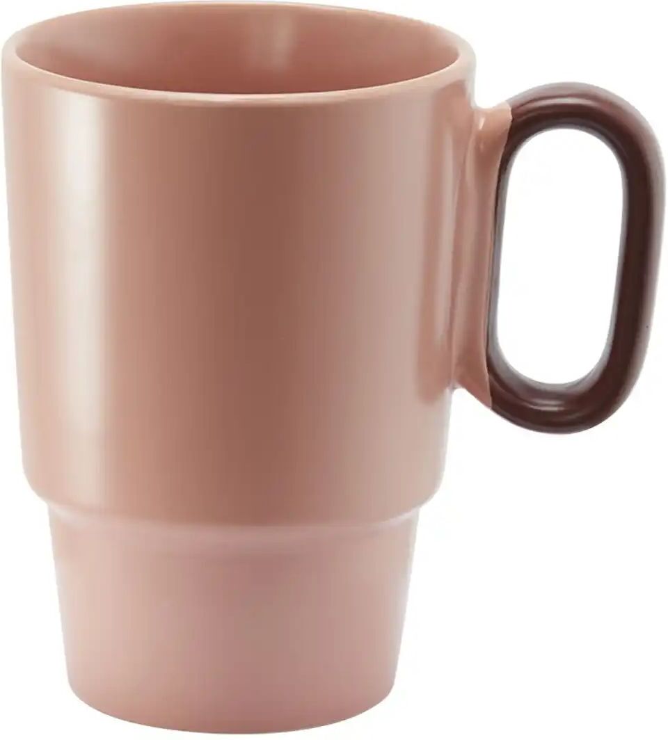 KHG Kaffeebecher   ¦ rosa/pink ¦ Steinzeug/Steingut ¦ Maße (cm): H: 12  Ø: 8.5