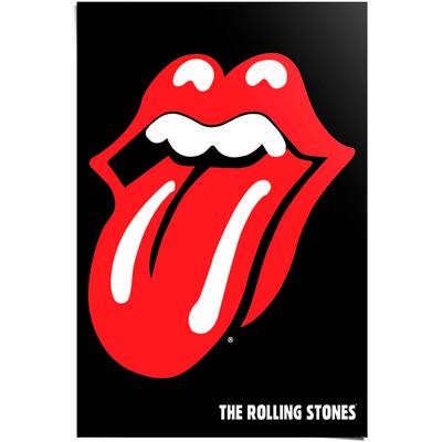 Poster REINDERS "Rolling Stones", schwarz (farbe bild(er): schwarz), B:61cm H:91,5cm T:0,1cm, Papier, Bilder, Poster
