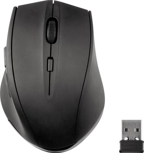 SpeedLink CALADO Silent Mouse Ergonomische Maus Funk Optisch Schwarz 5 Tasten 1600 dpi Ergonomisch, Integriertes Scrollrad