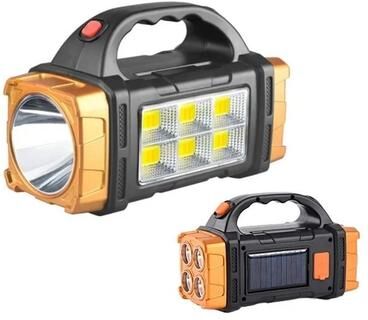 Uplifted Finds Solar Sync Hybrid Power Lantern High Fidelity Tactical Flashlight & COB Work Light System 6 Cob Gold