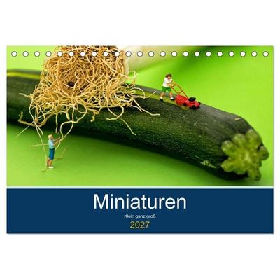Miniaturen - Klein ganz groß (Tischkalender 2027 DIN A5 quer), CALVENDO Monatskalender