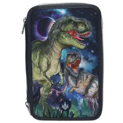 Depesche 13131 Dino World 3 Fach Federtasche LED GALAXY