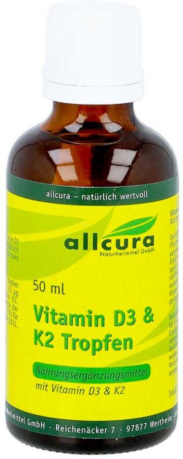 Vitamin D3 & K2 Tropfen 1000 I.e./20 [my]g je Trop