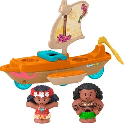 Fisher-Price Little People Disney Princess Vaiana und Mauis Kanu Spielzeugset für Kleinkinder