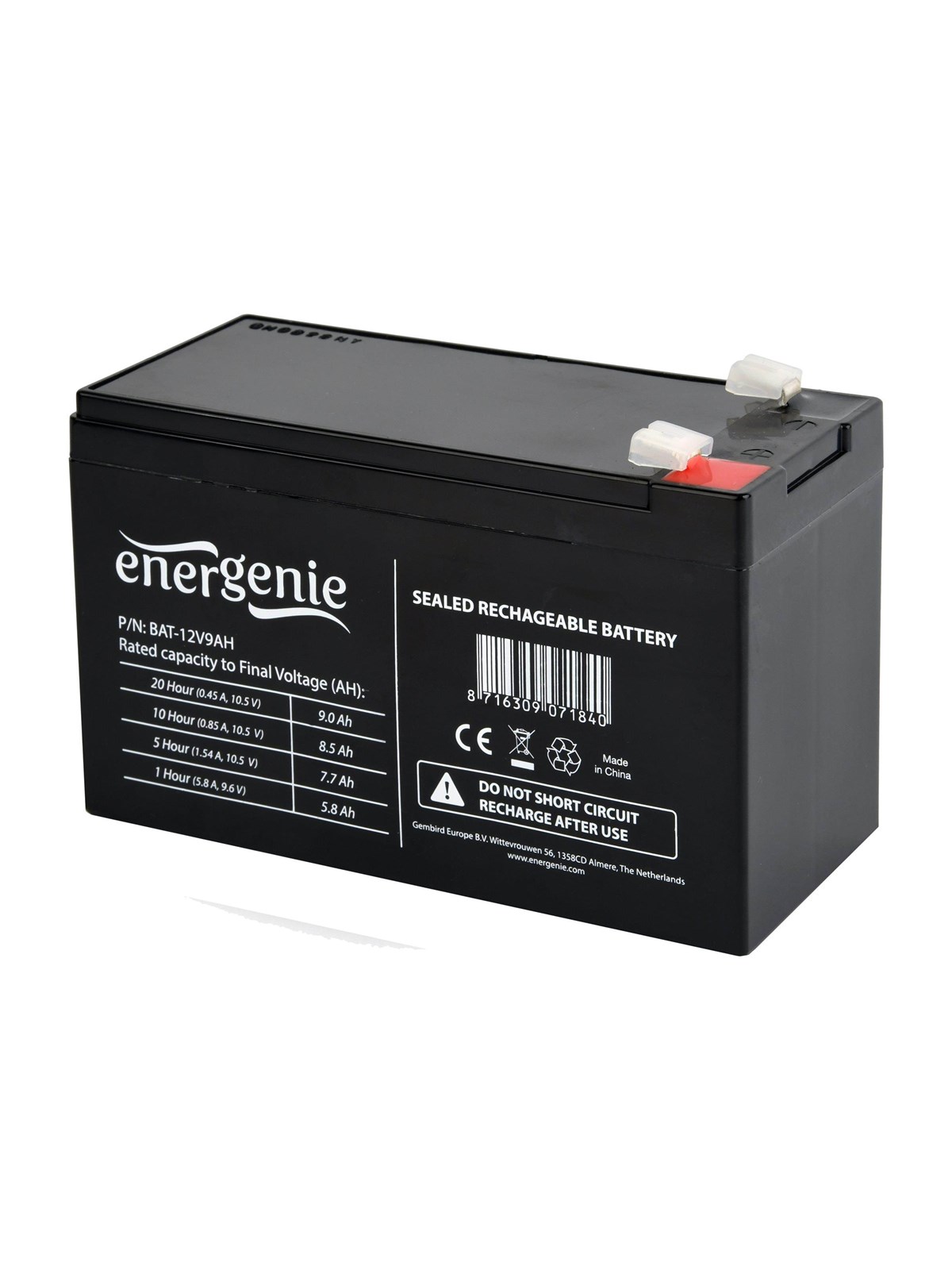 Gembird BAT-12V9AH - 12V/9Ah