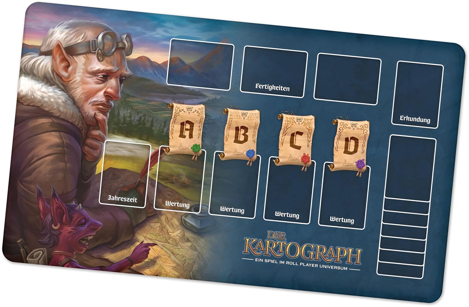 Pegasus Spiele Kartograph Dubbelzijdige speelmat voor bordspel en uitbreidingen