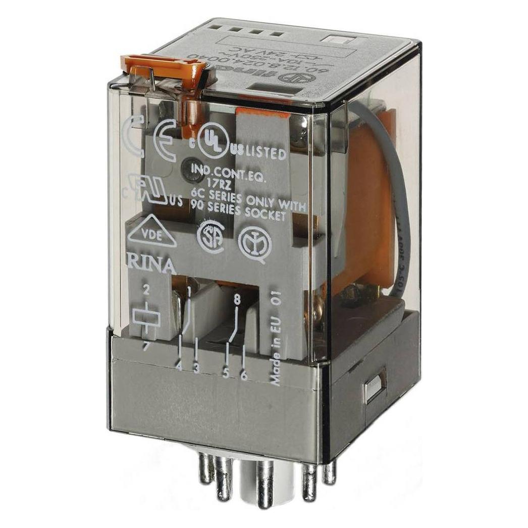 Finder Industrierelais 60 2 Wechsler AC 24V 10A Printstifte (601280240040)
