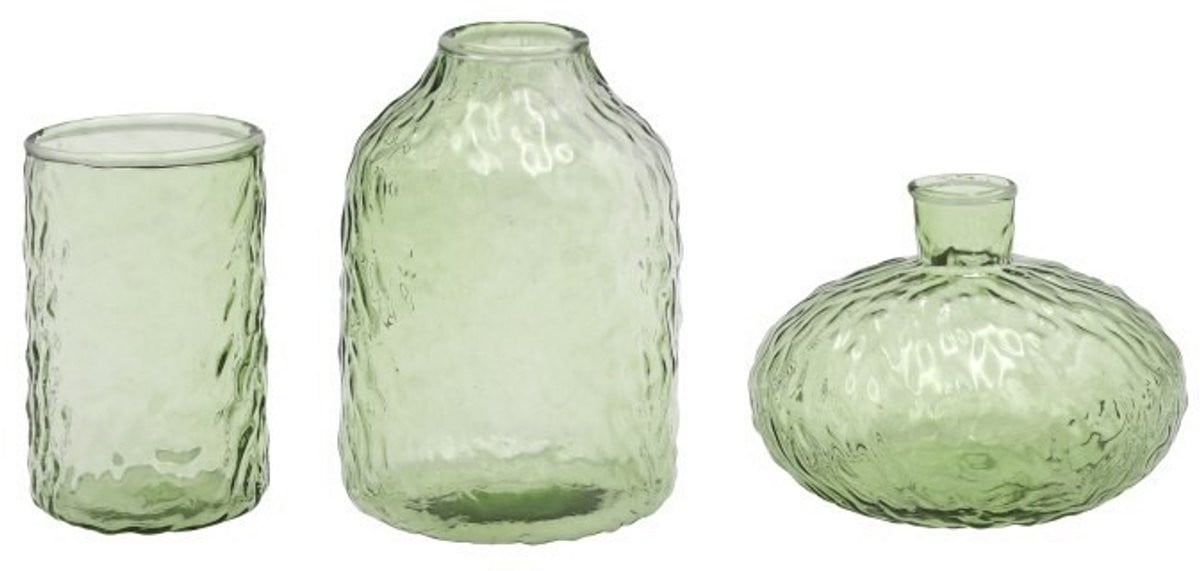 Leeff Mini vaasjes MICHA - groen - set van 3
