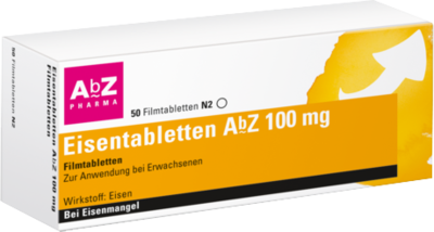 AbZ Pharma GmbH EISENTABLETTEN AbZ 100 mg Filmtabletten 50 St 06683750