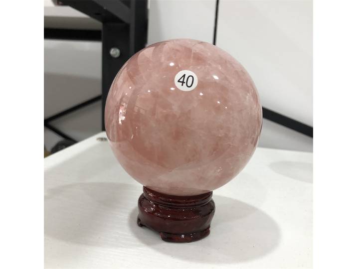 Boule de quartz fumée de sphère de quartz rose de cristal naturel pour la décoration